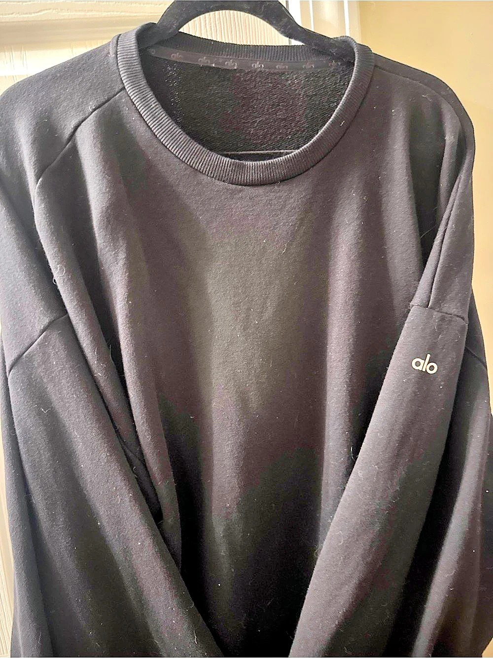 alo Black Crewneck Sweatshirt Like New